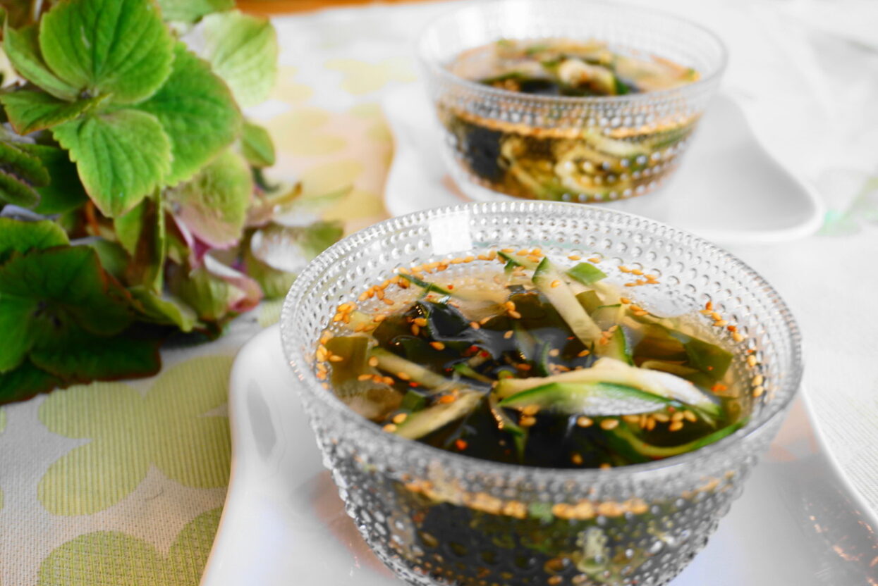 きゅうりとわかめの冷スープ 韓国風 ふかやさいレシピ
